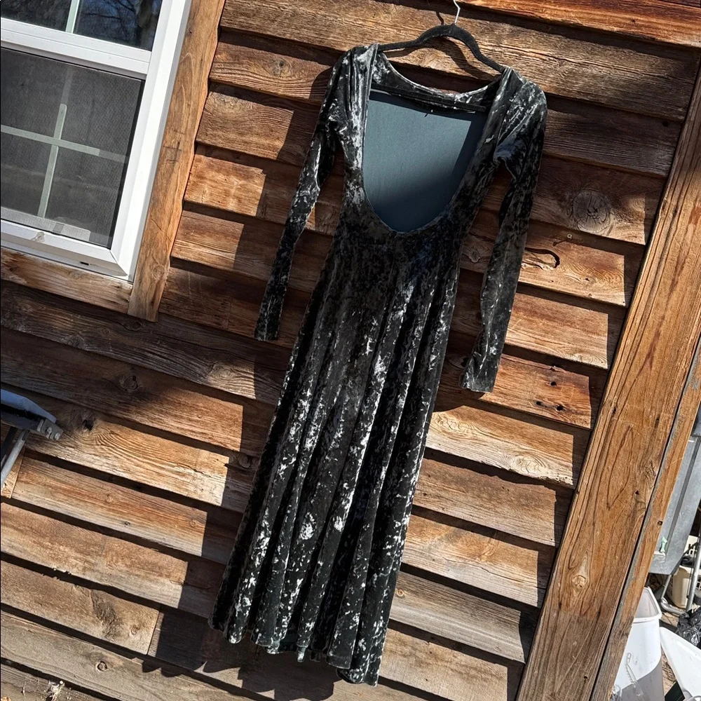 Betsey Johnson Lew Mamgram collection velvet dress maxi low back vintage - Picture 6 of 8